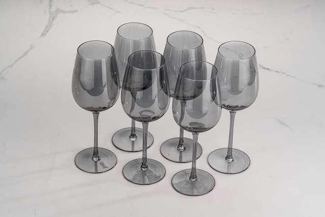 סט 6 כוסות יין בצבע שחור יוקרתי FOOD APPEAL - HOM'S