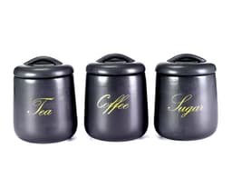 סט תה קפה סוכר GRANITE שחור - HOM'S