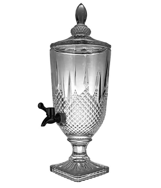 דיספנסר זכוכית לשתייה קרה בצבע אפור מעושן 3 ליטר MAISON מבית Food appeal