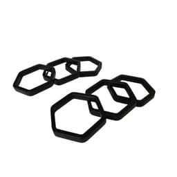 סט 6 יחידות חבקים למפיות Food Appeal Celine - צבע שחור - HOM'S