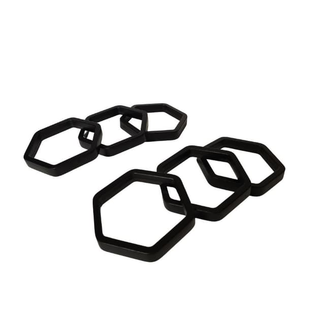 סט 6 יחידות חבקים למפיות Food Appeal Celine - צבע שחור - HOM'S