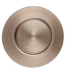 צלחת הגשה זכוכית 32 ס"מ רוז גולד ROSE GOLD IRIS - HOM'S