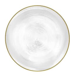 צלחת הגשה CALLA זכוכית 32 ס"מ עם שוליים זהב - HOM'S