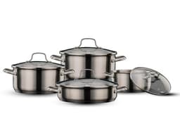 מארז כלי בישול מנירוסטה 8 חלקים - סירים 20/24/28 סוטאז' 28 SELECT מבית Food appeal - HOM'S