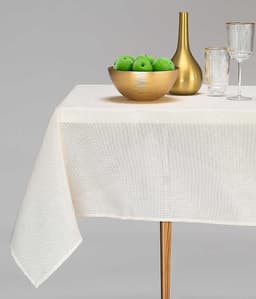 מפת שולחן אוכל 155X350 ס"מ LINEN בצבע קרם מבית Food appeal