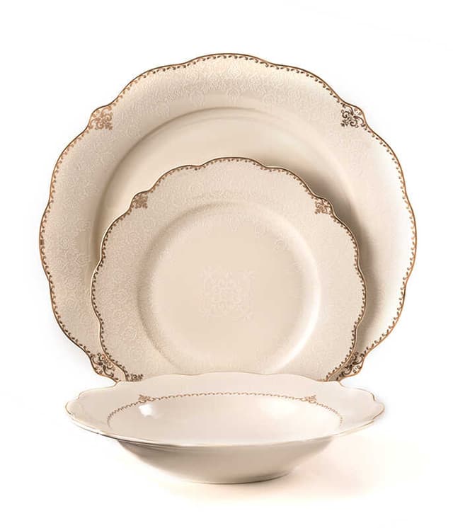 סט אוכל 18 חל NEW BONE פורצלן BASTIA מבית Food appeal