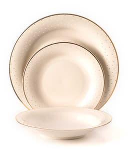 סט אוכל 18 חל' NEW BONE פורצלן ORLEANS - HOM'S