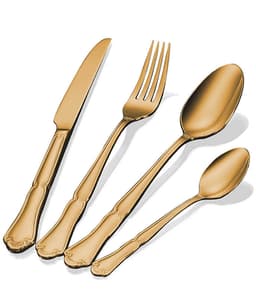 סט סכו"ם יוקרתי 24 חל' BELLE זהב מבריק - HOM'S