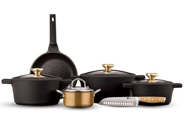 מארז כלי בישול 10 חל שחור BLACKBERRY מבית Food appeal