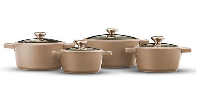 מארז כלי בישול 8 חל 16+18+20+24 ס"מ קרם BLACKBERRY מבית Food appeal