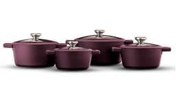 מארז כלי בישול 8 חל 16+18+20+24 ס"מ בורדו BLACKBERRY מבית Food appeal