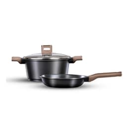 מארז כלי בישול 3 חל סיר 24 ס"מ, מחבת 24 ס"מ CHARM ידיות חום מבית Food appeal