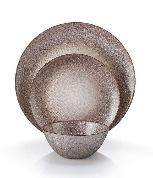 סט אוכל 18 חלקים GLITTER GRACE רוז גולד - HOM'S