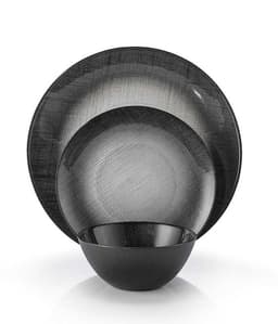 סט אוכל 18 חלקים BLACK GRACE שחור - HOM'S