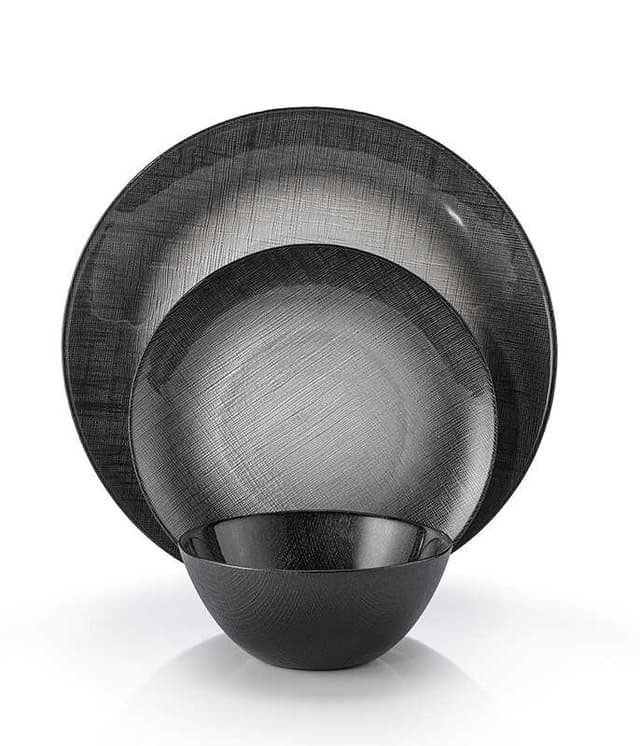 סט אוכל 18 חלקים BLACK GRACE שחור - HOM'S