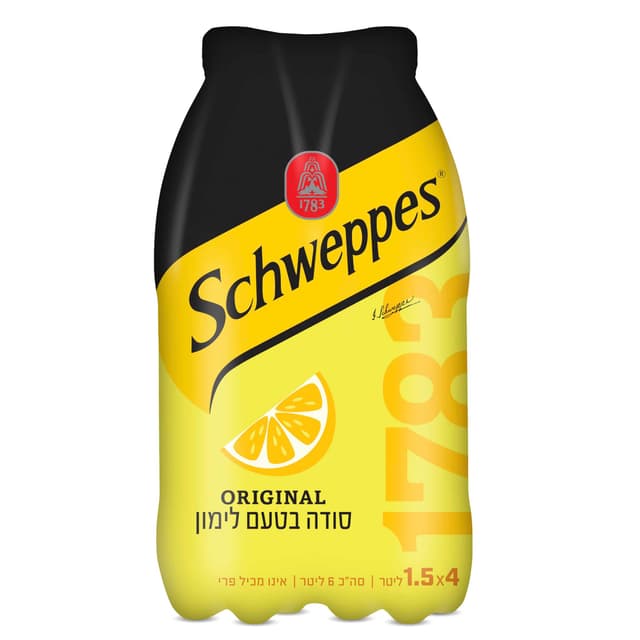 שוופס סודה לימון 1.5*4 ל