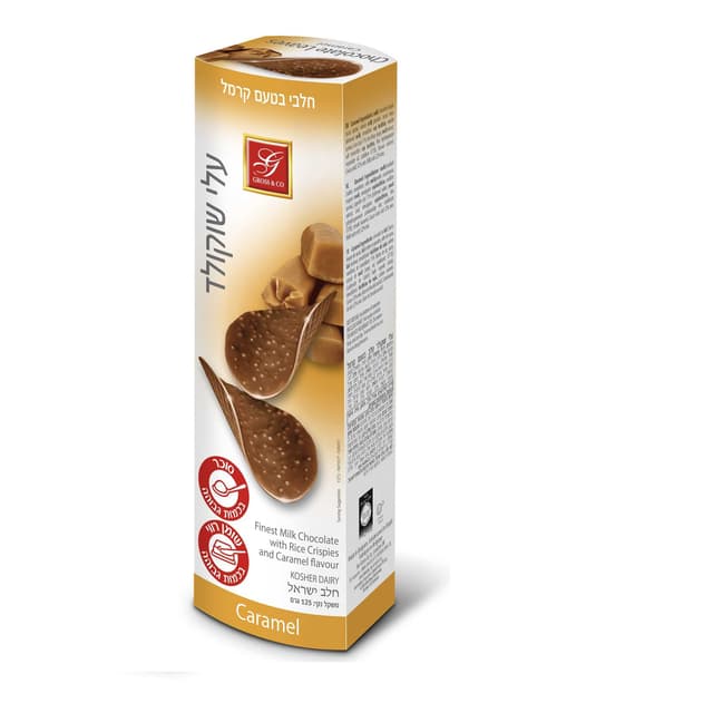 עלי שוקולד קרמל 125ג