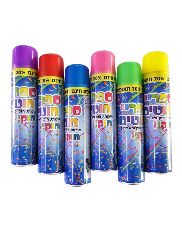 ספריי חוטים מסיבה צבעוני 330 מ''ל שמחה