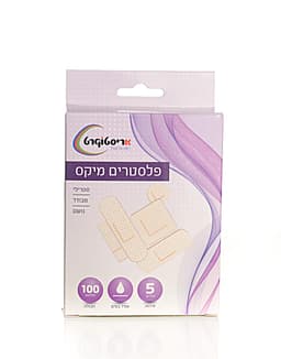 פלסטרים מיקס, 100 יחידות יצרן/מותג: אריסטוקרט