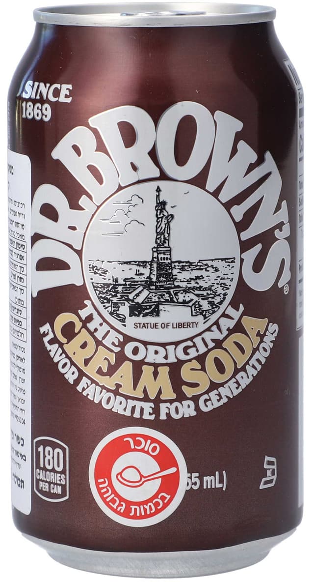 משקה ד"ר בראון פחית קרים סודה 355 מ"ל