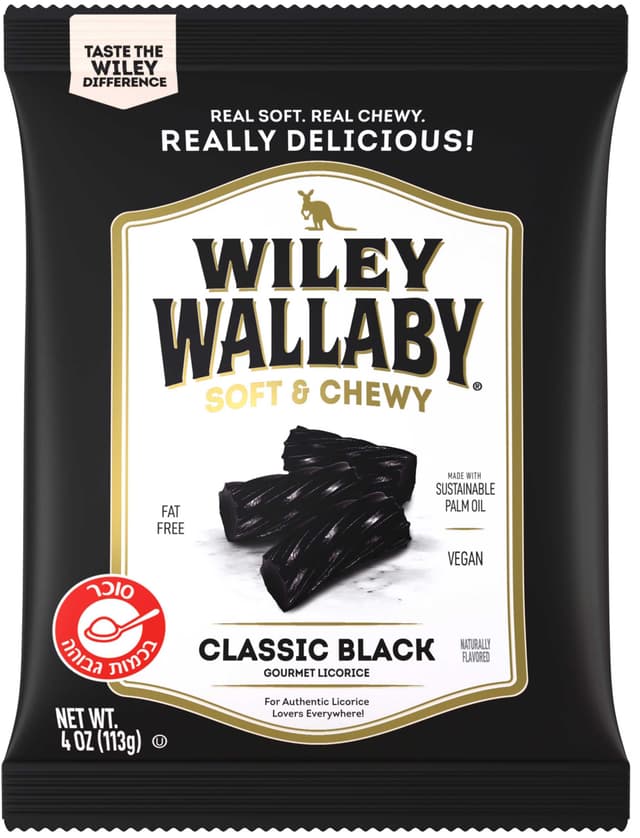 וולבי ליקריץ שחור בסגנון אוסטרלי 114 גרם