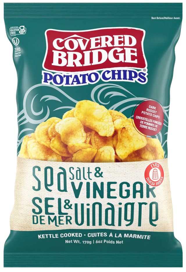 קאברד ברידג חטיף תפו"א מלח ים חומץ 170 ג