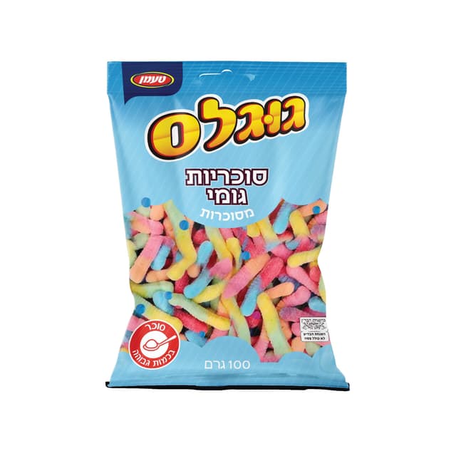 סוכריות גומי נחשים מסוכר טעמן 100 גרם