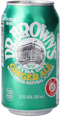 משקה ד"ר בראון פחית גינגיר אייל 355 מ"ל