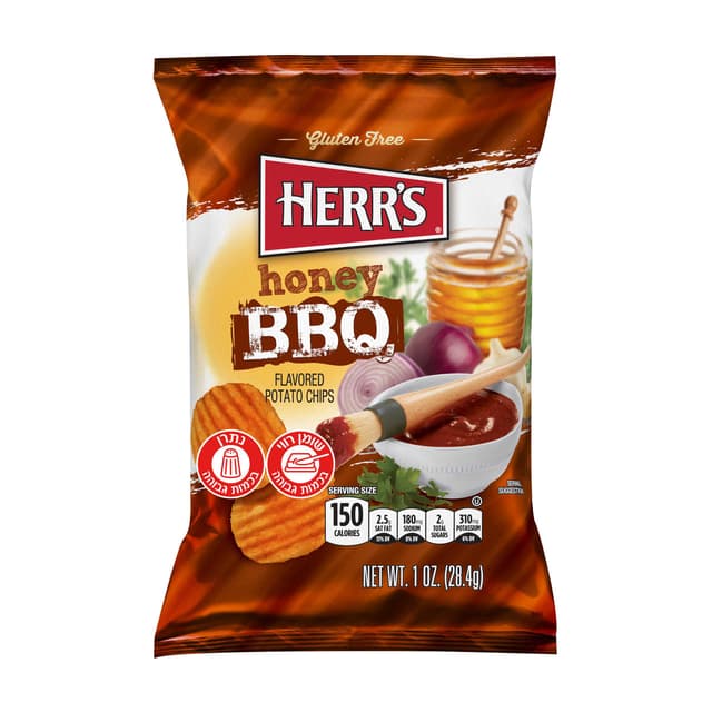 חטיף תפוחי אדמה בטעם ברביקיו ודבש הר'ס 28 גרם