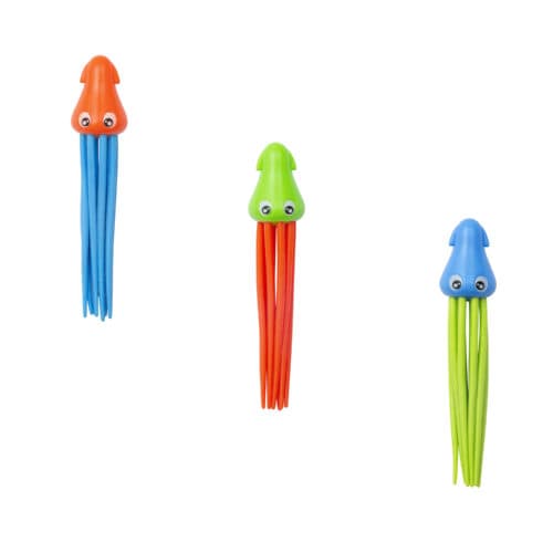 סט משחק צלילה לבריכה לילדים בעיצוב הדיונון המהיר דגם 26031 הכולל 3 דיונונים במגוון צבעים מבית BESTWAY