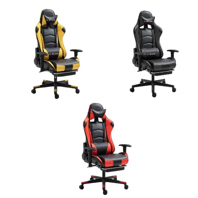 כיסא גיימינג מקצועי ארגונומי עם עור PU נושם ותמיכה לגב וצוואר במגוון צבעים