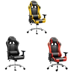 כיסא גיימינג ארגונומי עם עור נושם ותמיכה לגב וצוואר במגוון צבעים