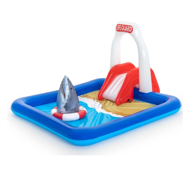 מתנפחים, בריכת מים מתנפחת לילדים, בעיצוב מפרץ הכריש - ToySale חנות הצעצועים הזולה במדינה
