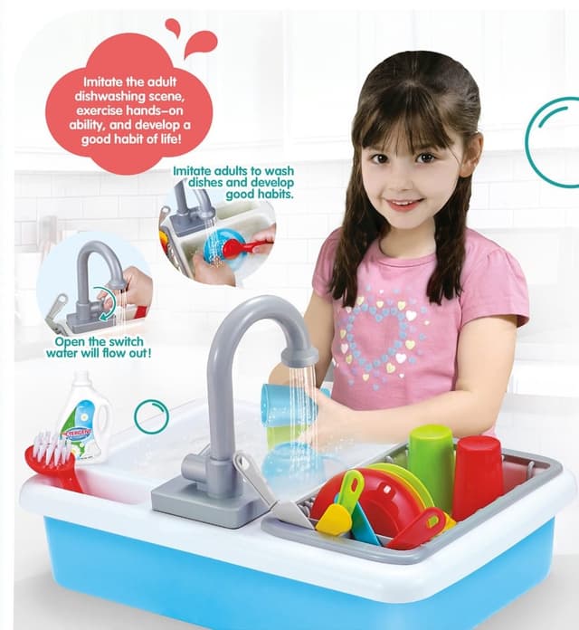 כיור עם ברז מתיז מים לילדים - ToySale חנות הצעצועים הזולה במדינה