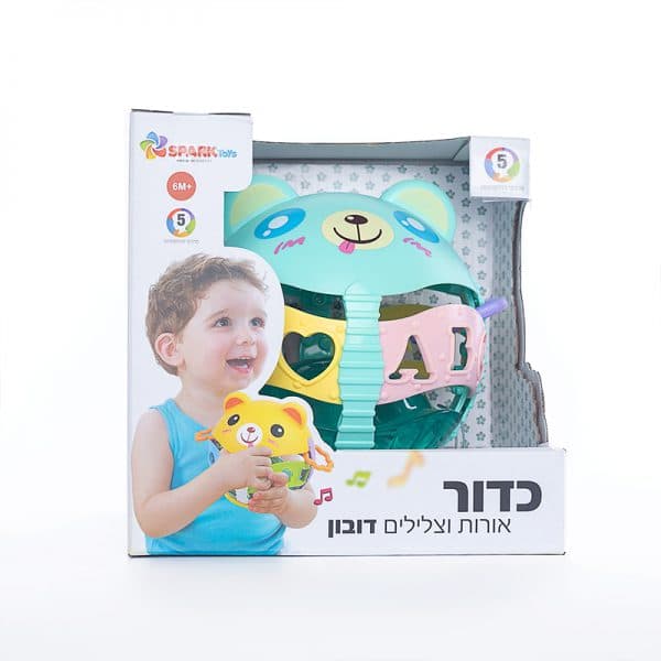 כדור אורות וצלילים דובון - ToySale חנות הצעצועים הזולה במדינה