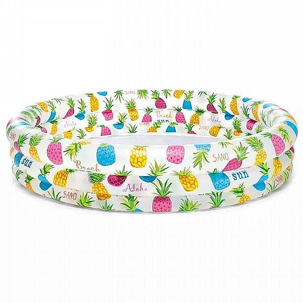 בריכה צבעונית מתנפחת לילדים, בעיצוב פירות הקיץ 3 קומות צבעוניות דגם אינטקס 59431 קוטר 132ס"מ - ToySale חנות הצעצועים הזולה במדינה