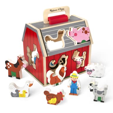 מליסה ודאג - אסם חיות חווה למיון צורות - ToySale חנות הצעצועים הזולה במדינה