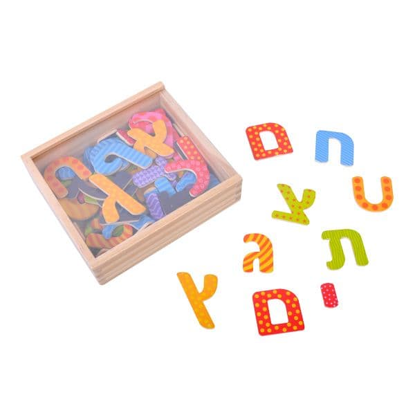 מארז מגנטים אותיות א-ב, הכולל 54 חלקים צבעוניים - ToySale חנות הצעצועים הזולה במדינה