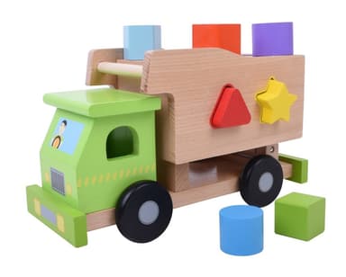 צעצוע עץ, משאית להתאמת צורות - ToySale חנות הצעצועים הזולה במדינה