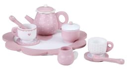 סט תה מעץ בצבעי ורוד לבן, מבית פיט טויס דגם W70469 - ToySale חנות הצעצועים הזולה במדינה