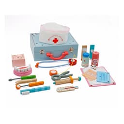 צעצוע ערכת רופא שיניים מעץ מלא לילדים, האביזרים מעץ מלא עם חיבורי מגנטים - ToySale חנות הצעצועים הזולה במדינה