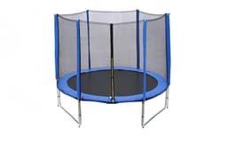 טרמפולינה מקצועית DERBY כולל רשת הגנה חיצונית, כיסוי מגן לקפיצים ופתח לכניסה ויציאה מאובטח קוטר 1.80 מטר, 6 FIT - ToySale חנות הצעצועים הזולה במדינה