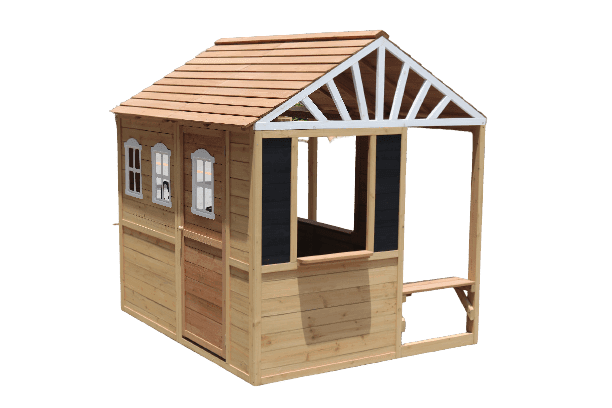 בית עץ לחצר עשוי מעץ אורן איכותי בצבעי עץ 160X145X160 - ToySale חנות הצעצועים הזולה במדינה