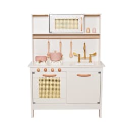 מטבח רטרו מעץ איכותי לילדים דגם לירון וינטג' , כולל כיריים אלקטרוניים - ToySale חנות הצעצועים הזולה במדינה