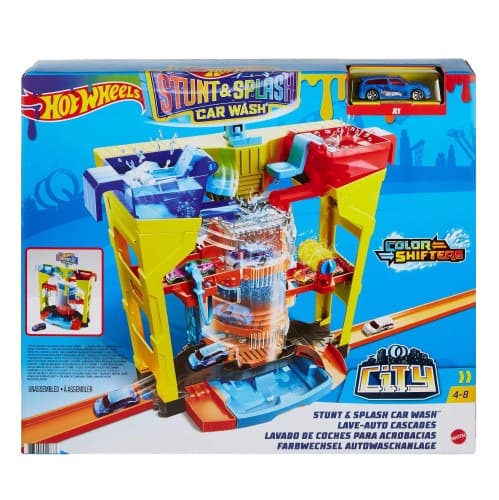 תחנת שטיפת מכוניות משנות צבעים Hot Wheels - ToySale חנות הצעצועים הזולה במדינה