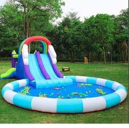 טירת טרמפולינה מתנפחת גדולה עם מגלשה וקיר טיפוס Doctor Dolphin - ToySale חנות הצעצועים הזולה במדינה