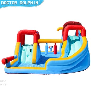 מתנפח עם בריכת מים, מקפצה, תותח מים Doctor Dolphin - ToySale חנות הצעצועים הזולה במדינה