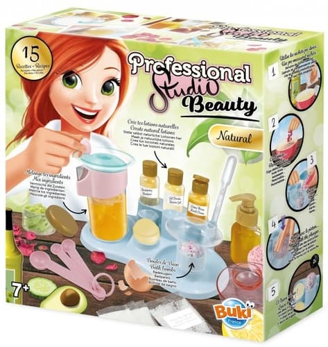 סלון יופי לילדים - ערכה להכנת מוצרי טיפוח ופצצות אמבטיה עם 15 מתכונים BUKI France - ToySale חנות הצעצועים הזולה במדינה