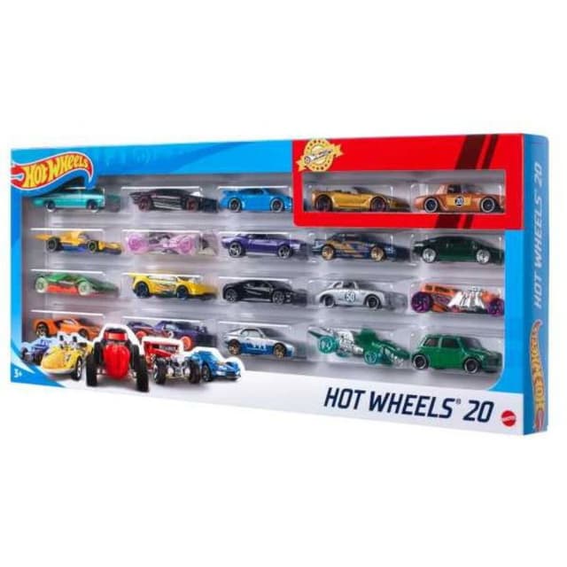 מארז 20 מכוניות מתכת  - HOT WHEELS - ToySale חנות הצעצועים הזולה במדינה