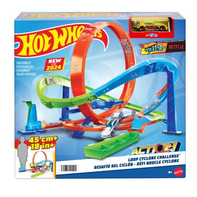מסלול להרכבה אתגר הציקלון Hot Wheels - ToySale חנות הצעצועים הזולה במדינה